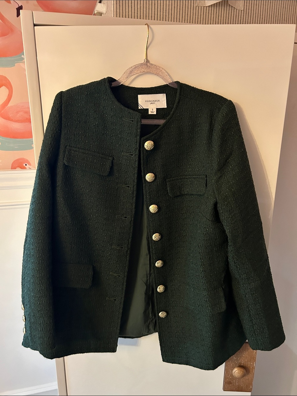 Tuckernuck Forest Green Tweed Button Jacket